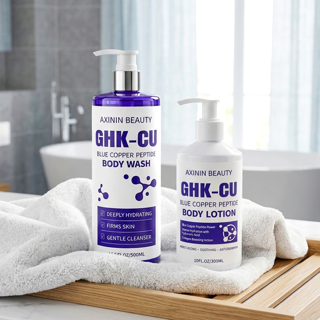 GHK-CU Blue Copper Peptide Body wash and body lotion Set